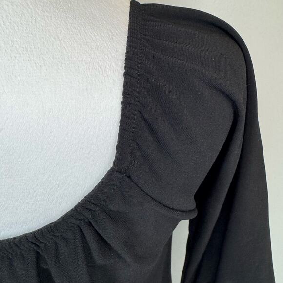 White House Black Market size XS stretchy black knee length dress - Picture 12 of 12